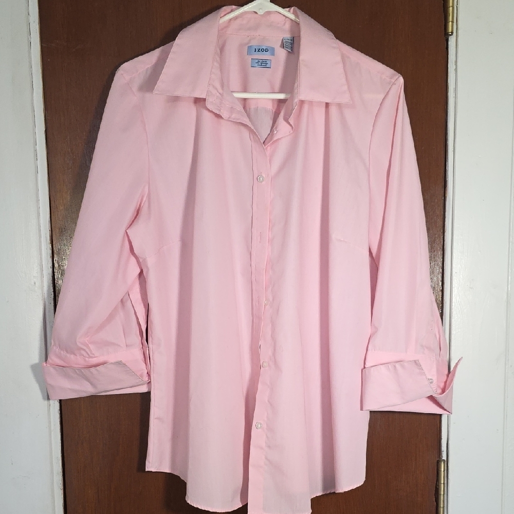 IZOD Button Up Pink Top